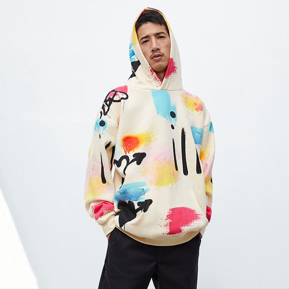 Pacsun Scrap Art Men's Hoodie, Size Medium